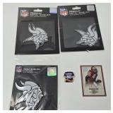 Minnesota Vikings Emblems, C. Carter Pin, & San