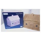 David Carter Brown Log Cabin Cookie Jar - NIB