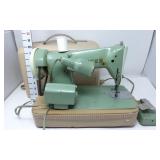 Vintage Mint Green Singer Sewing Machine w/Case