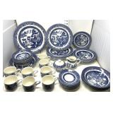 Churchill England Willow Blue & White China Set -