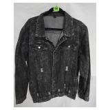 Black Washed Denim Jacket Size XXXL