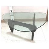 Mid Century Triangle Glass Coffee Table