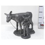 Ma Ricker Pewter Boy Cowboy w/Donkey
