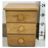 Wooden 3 Drawer Nightstand