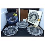 (3) Beyer Crystal Platters