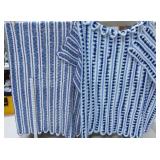 (2) Crochet Afghans w/ Scalloped Edge