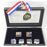 2018 Olympic Figure Skating Pins in Case &