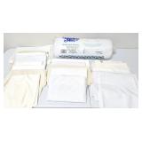 Mixed Lot of White/Ivory Fabric Pieces & Batting