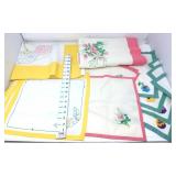 3 Sets Of (4) Embroidered Napkins & (2)