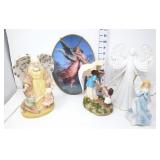 Angel Figurines, Lamp & Flue Cover