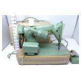 Vintage Mint Green Singer Sewing Machine w/Case