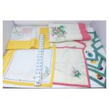 3 Sets Of (4) Embroidered Napkins & (2)