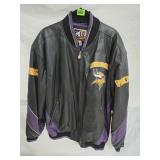 Carl Banks Minnesota Vikings Leather Jacket XXL
