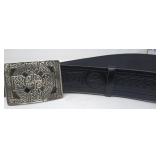 3XL Leather Tooled Celtic Belt -Adjustable