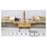 Wooden 3-Tier Cantilever Sewing Box w/Legs &
