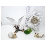 Ceramic Doves, Wooden Swans and Satin Glass