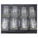 (8) Sailboat Glass Mugs