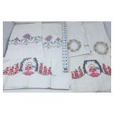 (3) Embroidered Pillowcase Pairs - Some