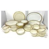 36 pc. Fire King Golden Anniversary Dinnerware Set