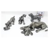 Hudson Phillip Kraczkowski Pewter Dog Figurines