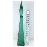 Aqua Textured Glass Decanter