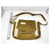 Myra Vintage Crafts Canvas & Leather Star Bag