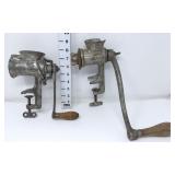 (2) Vintage Meat Grinders - (1) Keen Kutter