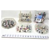 (4) Containers w/Small Spools of Thread,