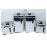 (4) Lincoln BeautyWare Metal Kitchen Canisters