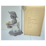 Solar Girl w/Basket Lawn Ornament NIB