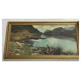 Lakeside  Landscape Framed Print