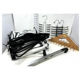 Various Hangers,Shoe Horns & (10) Garment Bags