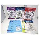 (3) How to Draw Cool Stuff & (2) Draw Cat Books