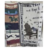 Hunting Scene & Retirement Throw Blankets