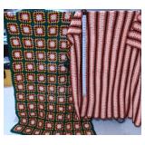 (2) Crocheted Afghan Blankets