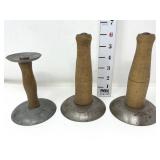 (3) Primitive Hog Scrapers