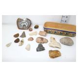 Various Rocks, Arrowheads, & Trinket Dish-Mexico
