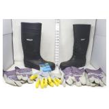 Tingley Sx 10 Rubber Boots & Work Gloves