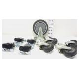 (2) Sets of Small Swivel Caster Wheels & (1) Lg