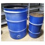 (2) Metal Round Garbage Cans