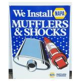 NAPA - "We Install Mufflers & Shocks" Sign - NOS