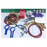 Auto A/C Tester w/AC Refrigerant & Freon