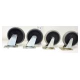 (4) Swivel Plate Casters Wheels - 5"  x 1"