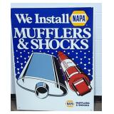 NAPA - "We Install Mufflers & Shocks" Sign - NOS