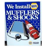 NAPA - "We Install Mufflers & Shocks" Sign - NOS