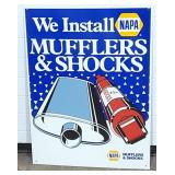 NAPA - "We Install Mufflers & Shocks" Sign - NOS