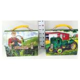 (2) John Deere Metal Lunchboxes