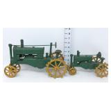 (2) Vintage John Deere Cast Iron Toy Tractors