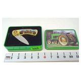 John Deere Tractor Pocket Knife w/Tin