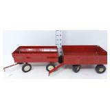 (2) Ertl Red Farm Wagons